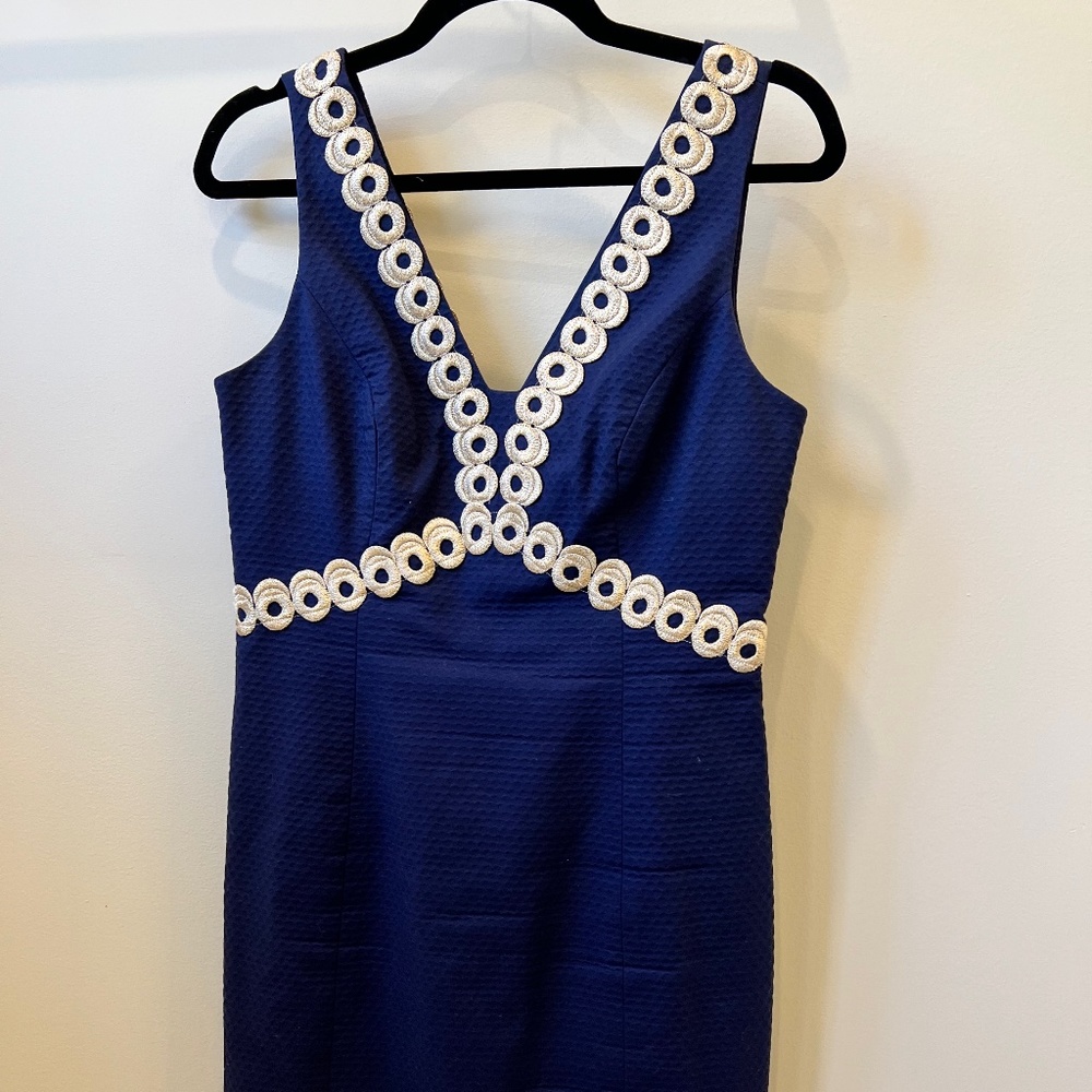 Lilly Pulitzer Navy Textured Dress